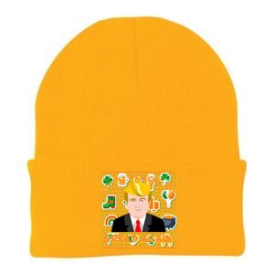 Make St. Patrick's Day Great Again President Donald Trump Knit Cap Winter Beanie