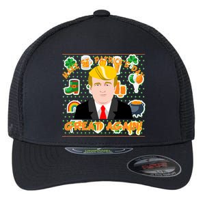 Make St. Patrick's Day Great Again President Donald Trump Flexfit Unipanel Trucker Cap