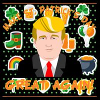 Make St. Patrick's Day Great Again President Donald Trump Women's V-Neck T-Shirt