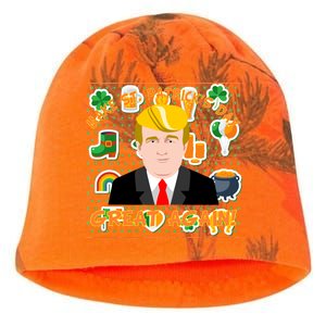 Make St. Patrick's Day Great Again President Donald Trump Kati - Camo Knit Beanie