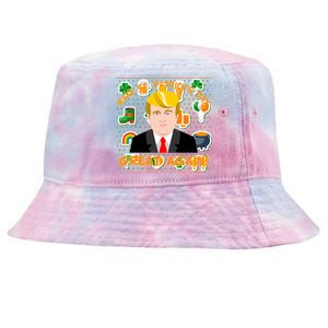 Make St. Patrick's Day Great Again President Donald Trump Tie-Dyed Bucket Hat