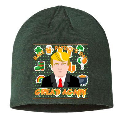 Make St. Patrick's Day Great Again President Donald Trump Sustainable Beanie