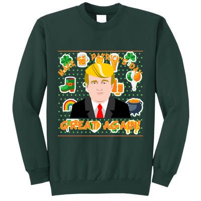 Make St. Patrick's Day Great Again President Donald Trump Tall Sweatshirt