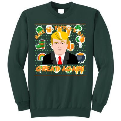 Make St. Patrick's Day Great Again President Donald Trump Tall Sweatshirt