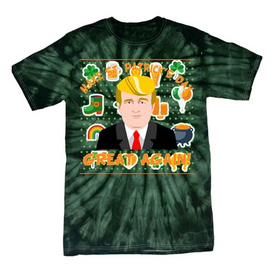 Make St. Patrick's Day Great Again President Donald Trump Tie-Dye T-Shirt