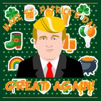 Make St. Patrick's Day Great Again President Donald Trump Tie-Dye T-Shirt