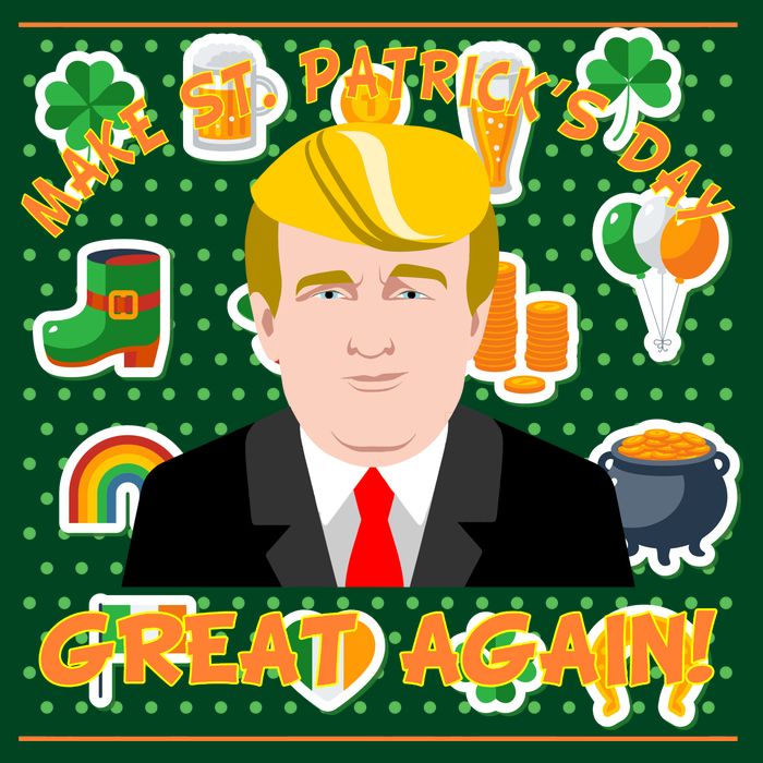 Make St. Patrick's Day Great Again President Donald Trump Tie-Dye T-Shirt