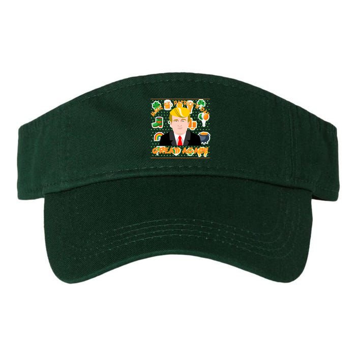 Make St. Patrick's Day Great Again President Donald Trump Valucap Bio-Washed Visor