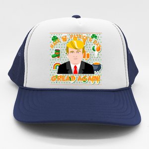 Make St. Patrick's Day Great Again President Donald Trump Trucker Hat