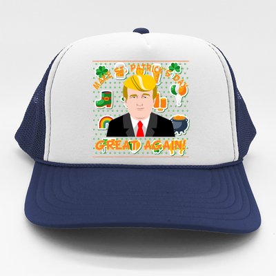 Make St. Patrick's Day Great Again President Donald Trump Trucker Hat