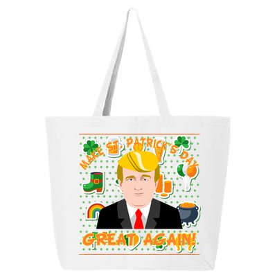 Make St. Patrick's Day Great Again President Donald Trump 25L Jumbo Tote