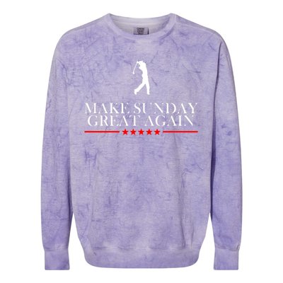 Make Sunday Great Again Golfing Colorblast Crewneck Sweatshirt