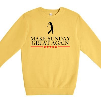 Make Sunday Great Again Golfing Premium Crewneck Sweatshirt