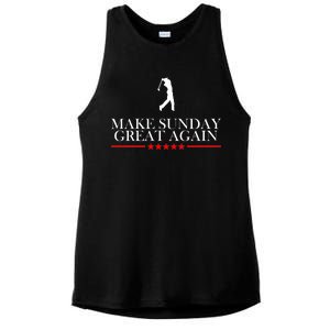 Make Sunday Great Again Golfing Ladies PosiCharge Tri-Blend Wicking Tank