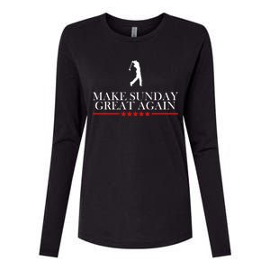 Make Sunday Great Again Golfing Womens Cotton Relaxed Long Sleeve T-Shirt