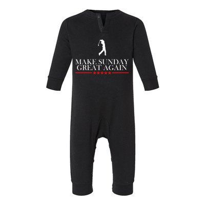 Make Sunday Great Again Golfing Infant Fleece One Piece