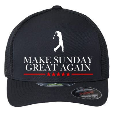 Make Sunday Great Again Golfing Flexfit Unipanel Trucker Cap