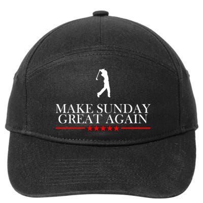 Make Sunday Great Again Golfing 7-Panel Snapback Hat