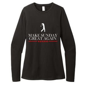 Make Sunday Great Again Golfing Womens CVC Long Sleeve Shirt