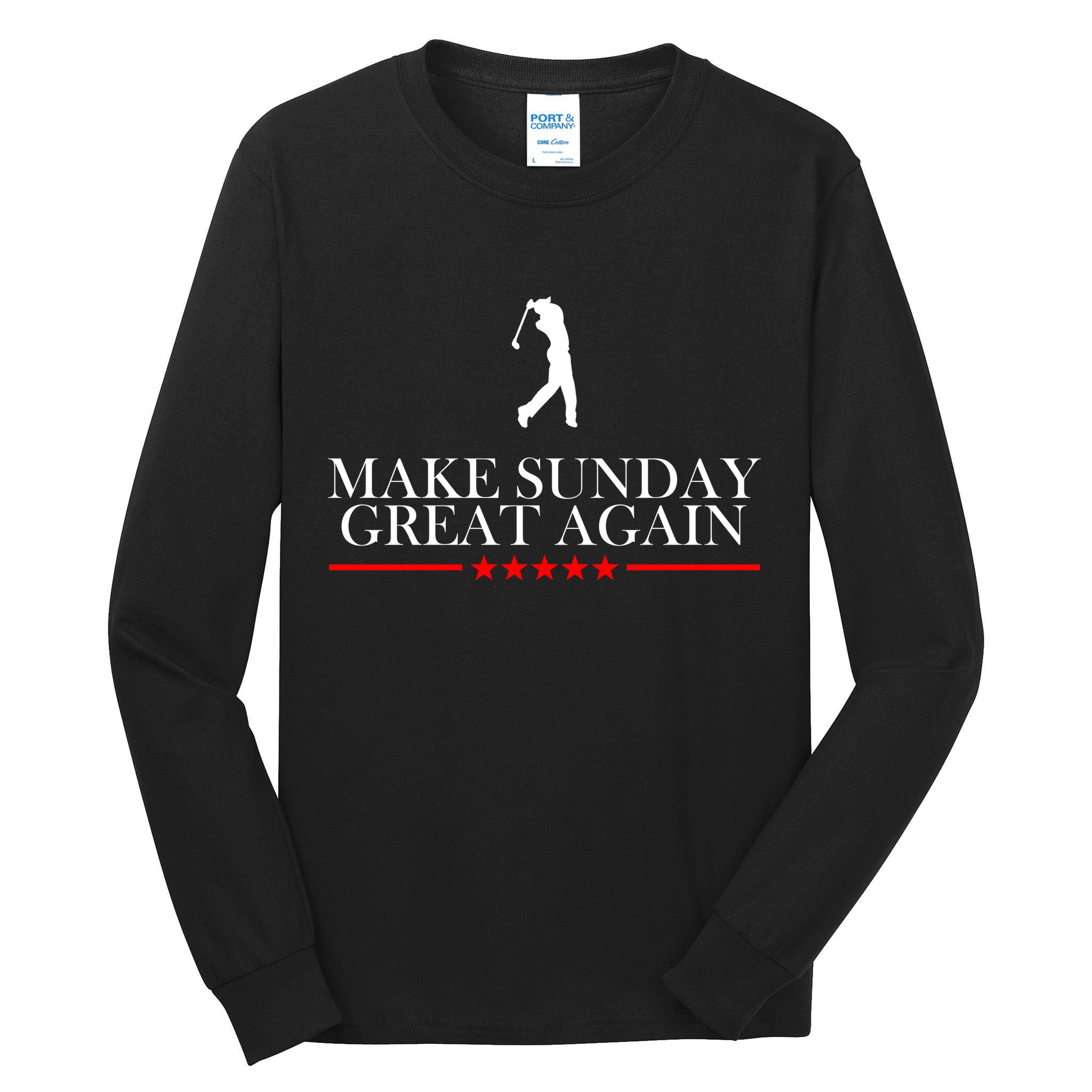 Make Sunday Great Again Golfing Tall Long Sleeve T-Shirt