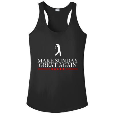 Make Sunday Great Again Golfing Ladies PosiCharge Competitor Racerback Tank