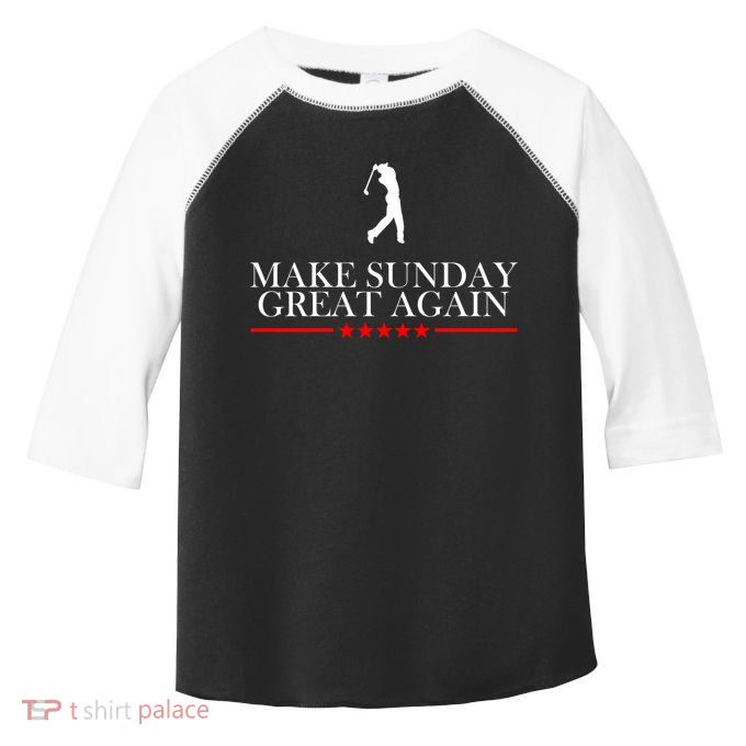 Make Sunday Great Again Golfing Toddler Fine Jersey T-Shirt