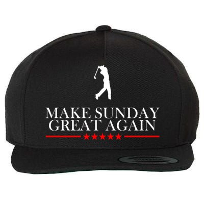 Make Sunday Great Again Golfing Wool Snapback Cap