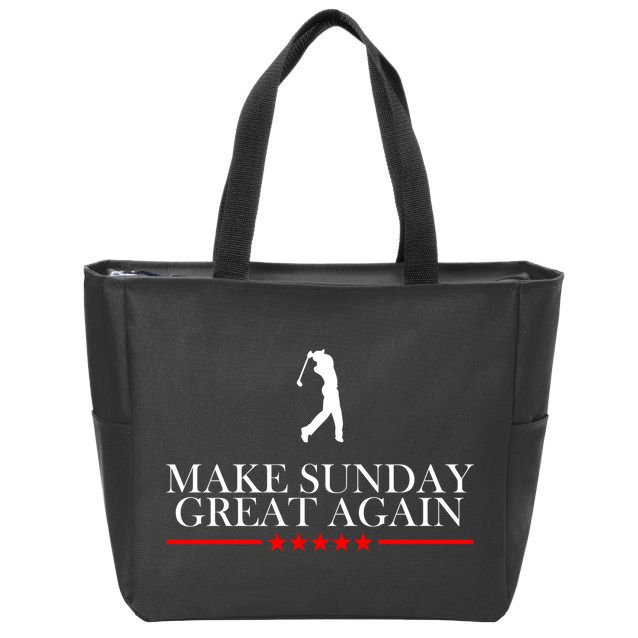 Make Sunday Great Again Golfing Zip Tote Bag