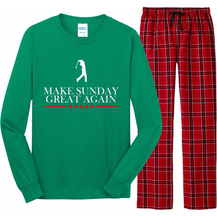 Make Sunday Great Again Golfing Long Sleeve Pajama Set