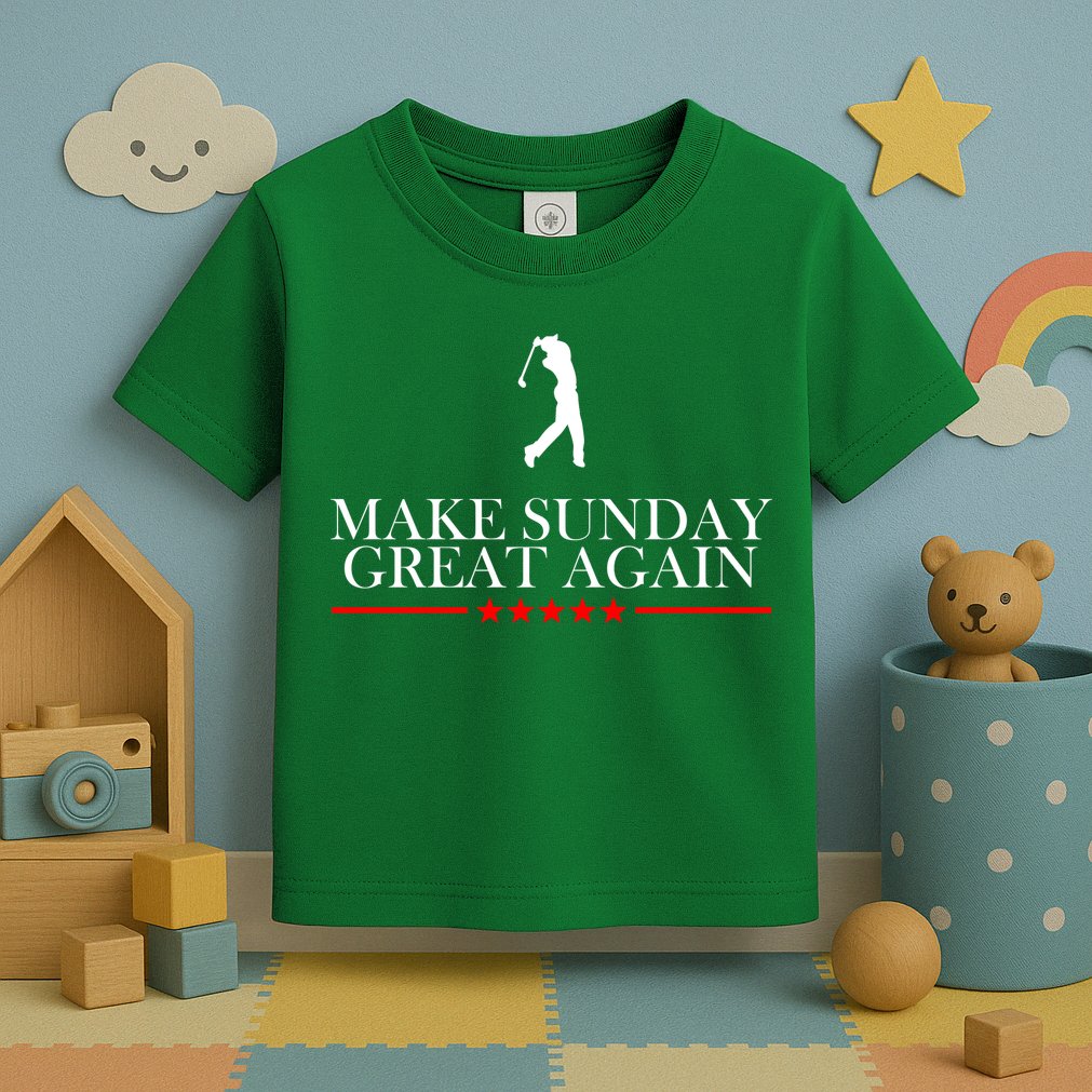 Make Sunday Great Again Golfing Toddler T-Shirt