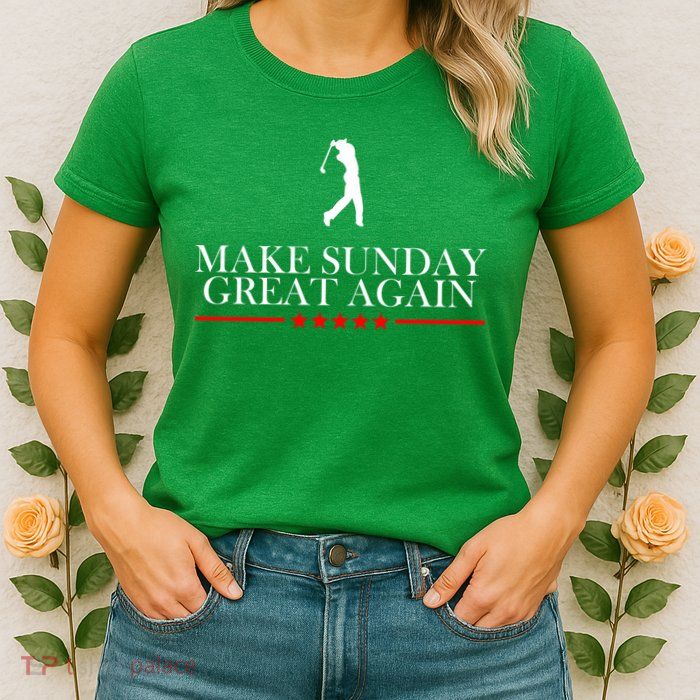 Make Sunday Great Again Golfing Womens T-Shirt