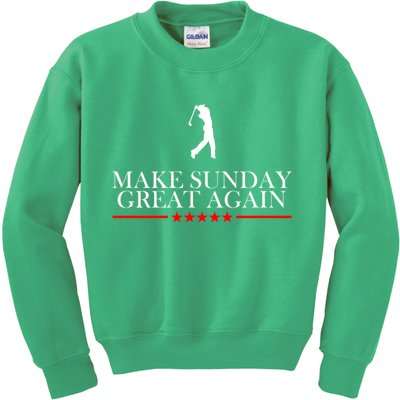 Make Sunday Great Again Golfing Kids Sweatshirt