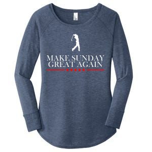 Make Sunday Great Again Golfing Women's Perfect Tri Tunic Long Sleeve Shirt