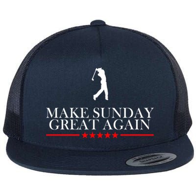 Make Sunday Great Again Golfing Flat Bill Trucker Hat