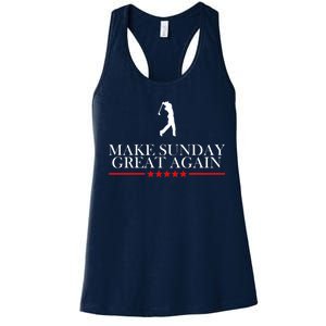 Make Sunday Great Again Golfing Women's Racerback Tank