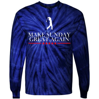 Make Sunday Great Again Golfing Tie-Dye Long Sleeve Shirt