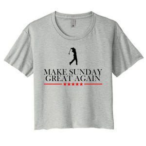 Make Sunday Great Again Golfing Women's Crop Top Tee