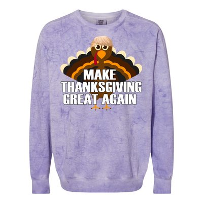 Make Thanksgiving Great Again Colorblast Crewneck Sweatshirt