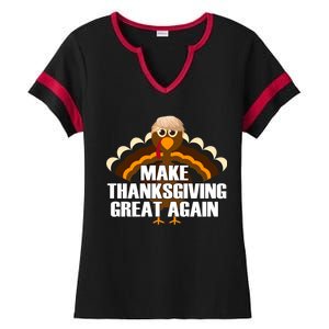 Make Thanksgiving Great Again Ladies Halftime Notch Neck Tee