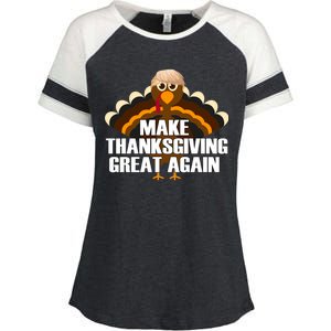 Make Thanksgiving Great Again Enza Ladies Jersey Colorblock Tee