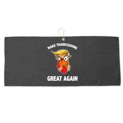 Make Thanksgiving Great Again Donald Trump Large Microfiber Waffle Golf Towel