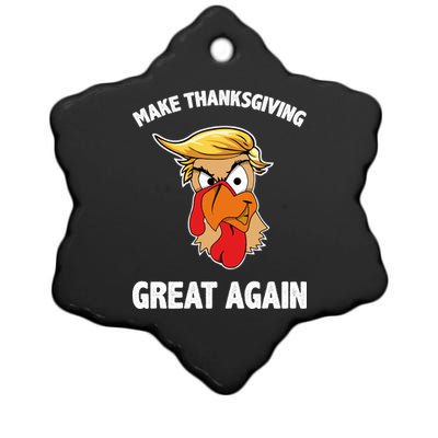 Make Thanksgiving Great Again Donald Trump Ceramic Star Ornament