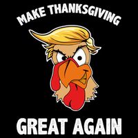 Make Thanksgiving Great Again Donald Trump Women's V-Neck T-Shirt