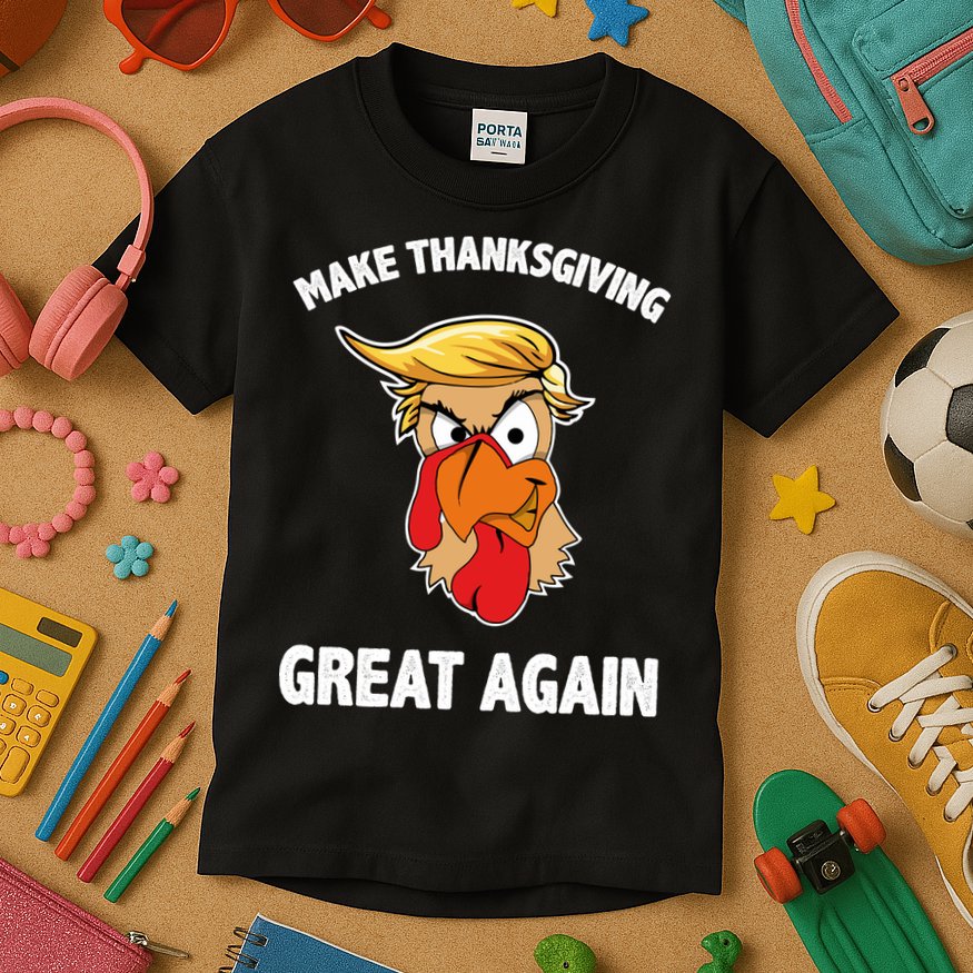 Make Thanksgiving Great Again Donald Trump Kids T-Shirt