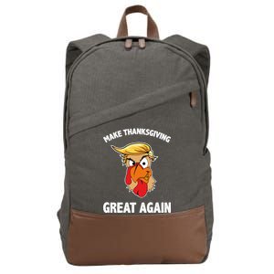 Make Thanksgiving Great Again Donald Trump Cotton Canvas Backpack