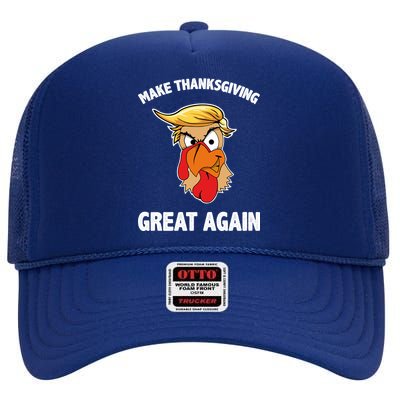 Make Thanksgiving Great Again Donald Trump High Crown Mesh Back Trucker Hat