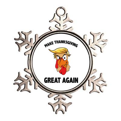 Make Thanksgiving Great Again Donald Trump Metallic Star Ornament