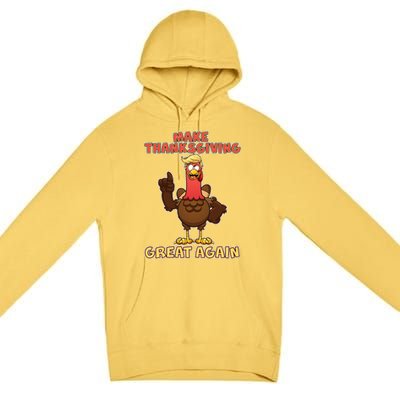 Make Thanksgiving Great Again Trump Turkey Premium Pullover Hoodie