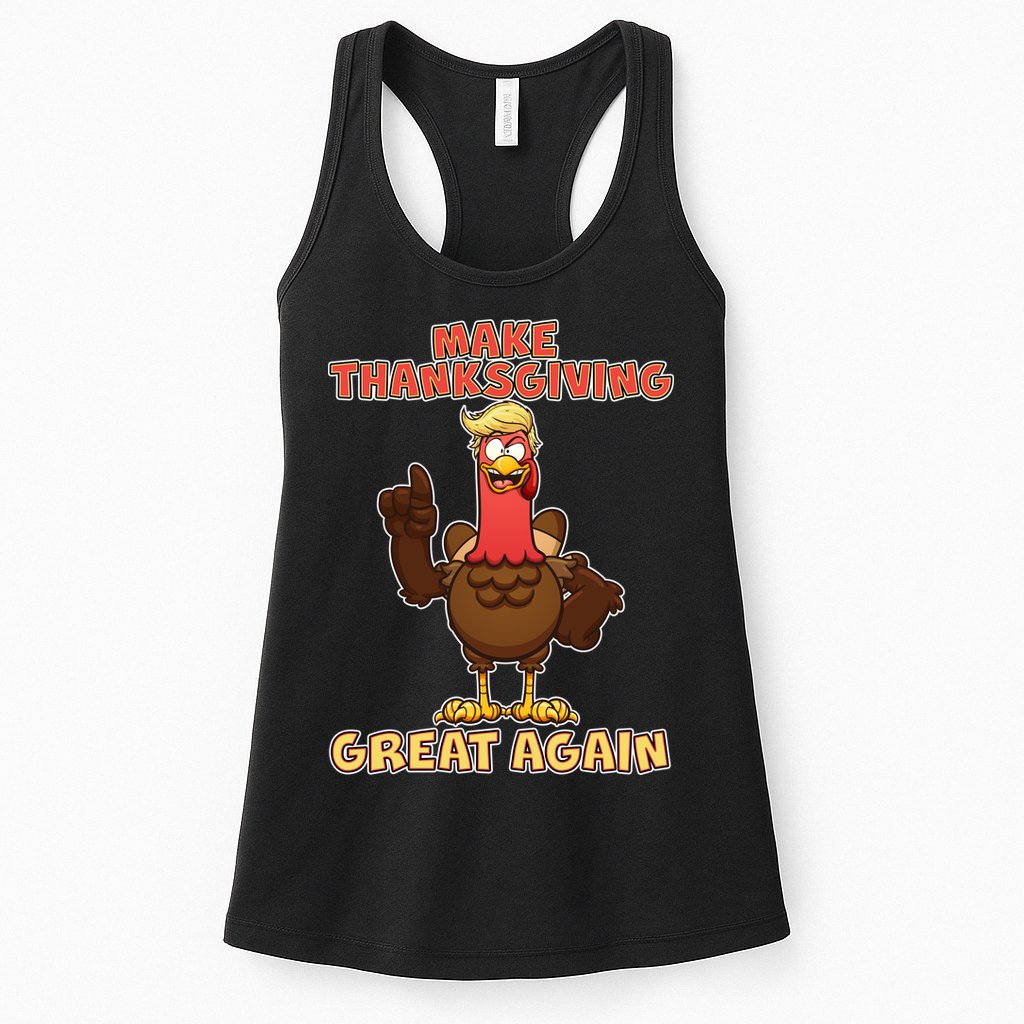 Make Thanksgiving Great Again Trump Turkey Womens Tank Top