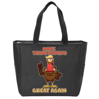 Make Thanksgiving Great Again Trump Turkey Zip Tote Bag